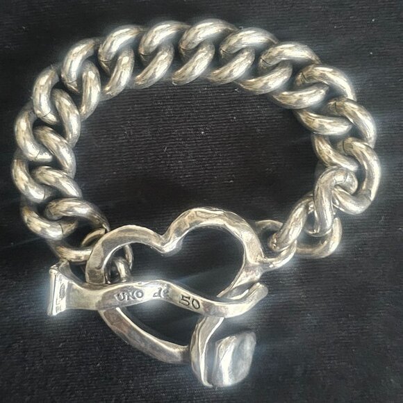 Authentic Uno de 50 Solid Sterling Silver Bracelet. - Picture 9 of 9